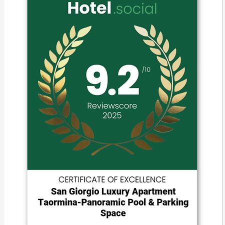 San Giorgio Luxury Apartment Taormina-Panoramic Pool & Parking Space Zewnętrze zdjęcie