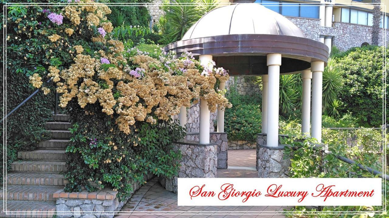 San Giorgio Luxury Apartment Taormina-Panoramic Pool & Parking Space Zewnętrze zdjęcie