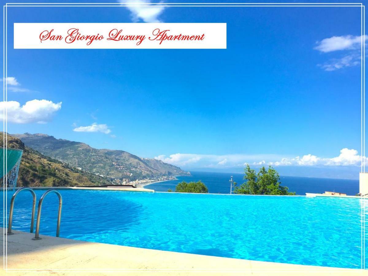 San Giorgio Luxury Apartment Taormina-Panoramic Pool & Parking Space Zewnętrze zdjęcie