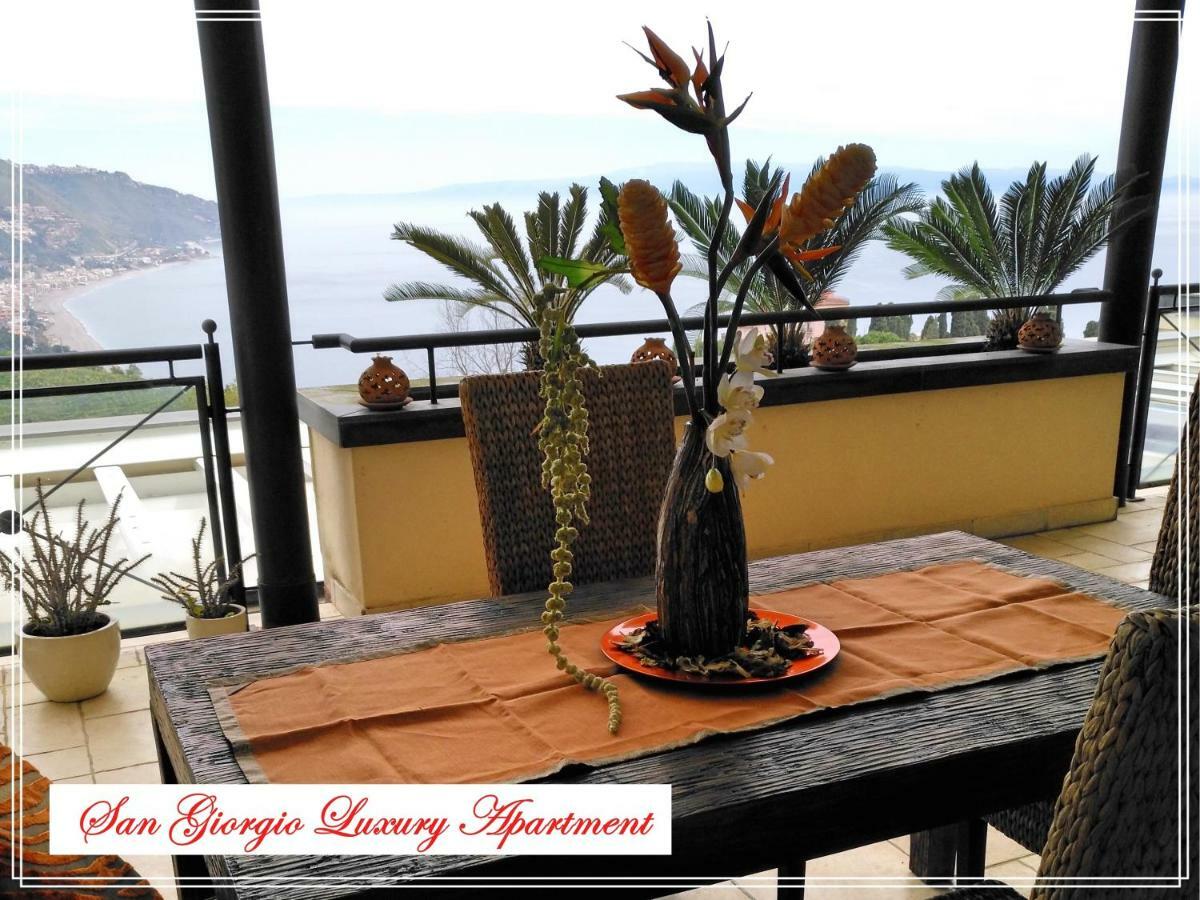 San Giorgio Luxury Apartment Taormina-Panoramic Pool & Parking Space Zewnętrze zdjęcie